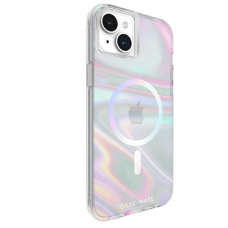 Case-Mate Soap Bubble MagSafe - dėklas iPhone 15 Plus (vaivorykštinis)