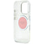 Guess IML Metal Colored Circle Classic Logo MagSafe - Dėklas iPhone 16 Pro Max (rožinis)