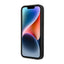 BMW Leather Carbon Blue Line – dėklas iPhone 14 Plus (juodas)