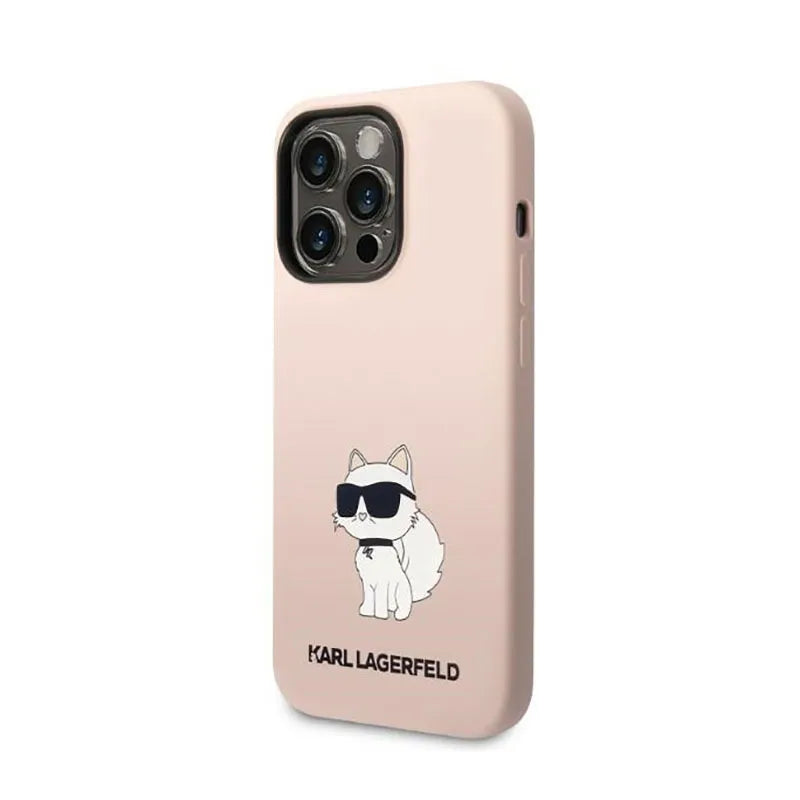 Karl Lagerfeld Silicone NFT Choupette – Dėklas skirtas iPhone 14 Pro (rožinis)