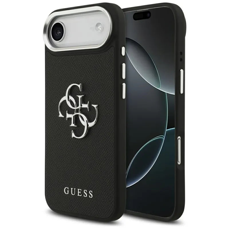 Guess Grained Big 4G Classic Logo - dėklas iPhone Air (juodas)