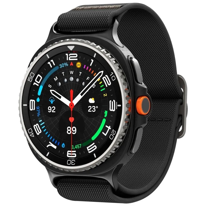 Spigen Fit Lite – dirželis Samsung Galaxy Watch 8 / 8 Classic 40 / 44 / 46 mm (juodas)