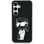 Karl Lagerfeld Silicone Graffiti Ikonik Printed Logo MagSafe dėklas Samsung Galaxy S25 (juodas)