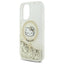 Hello Kitty Liquid Glitter Fever MagSafe – Dėklas iPhone 16 (baltas/auksinis)