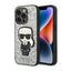 Karl Lagerfeld Glitter Flakes Ikonik – dėklas iPhone 14 Pro Max (sidabrinis)