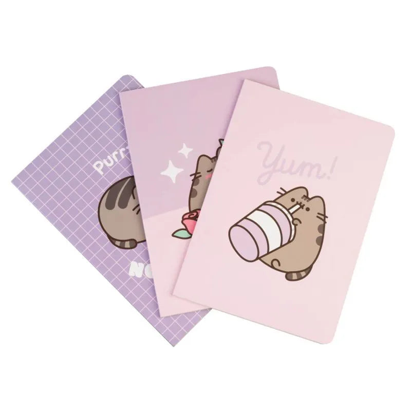 Pusheen – A5 formato užrašinių rinkinys iš „Moments“ kolekcijos, 3 vnt.