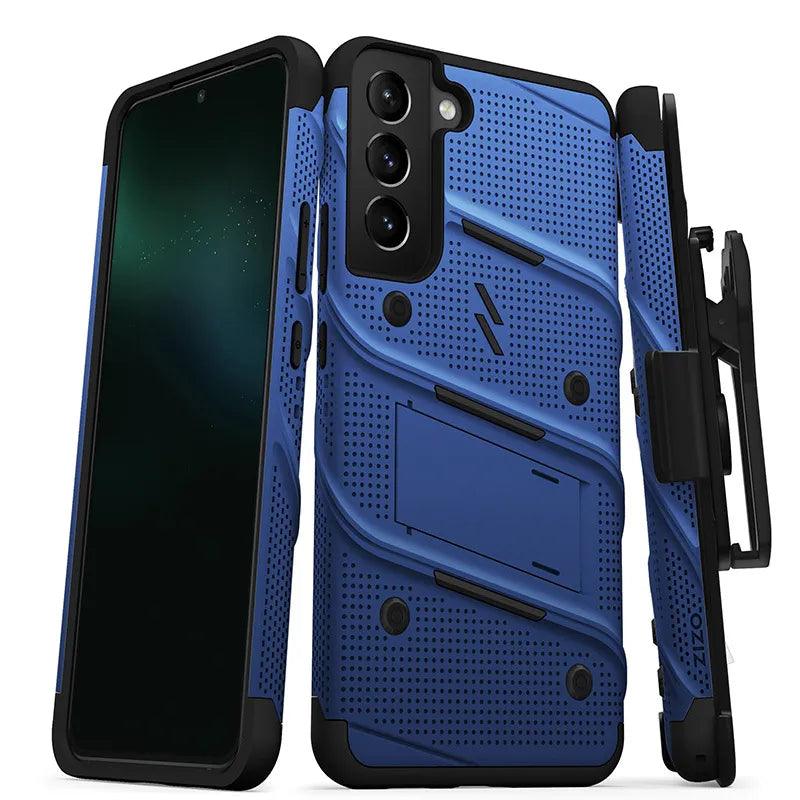 ZIZO BOLT komplektas Samsung Galaxy S22+ dėklas – mėlynas ir juodas