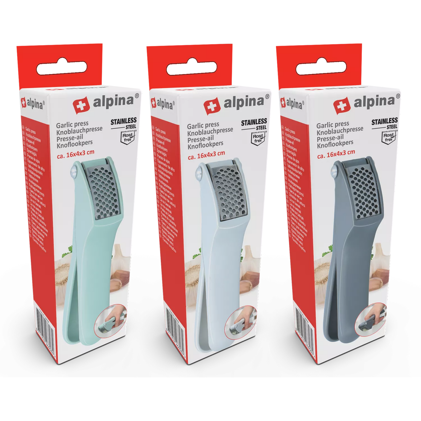 lpina česnako spaudė, įvairių spalvų, 16 × 4 × 3 cm 871125226608