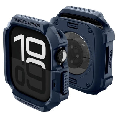 Spigen Rugged Armor V2 – dėklas Apple Watch 10/11 42 mm (tamsiai mėlynas)