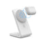 Crong MagSpot Stand – 2-in-1 belaidis įkroviklis su „MagSafe“, skirtas „iPhone“ ir „AirPods“ (baltas)