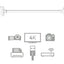 Kanex USB-C į USB adapteris 21 cm (baltas)