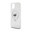 Karl Lagerfeld Ring Stand Choupette Head MagSafe – dėklas iPhone 15 telefonui (baltas)