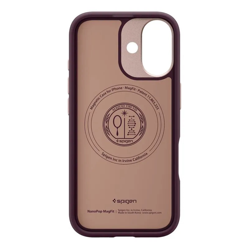 Spigen Nano Pop Mag MagSafe dėklas telefonui iPhone 17 (Burgundy Bean)