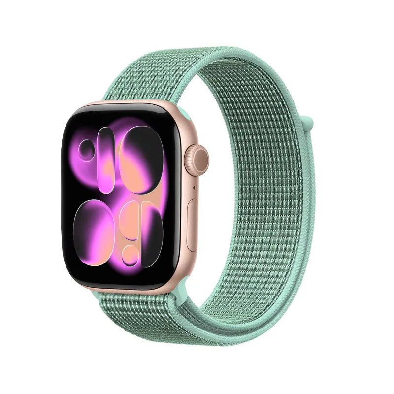 Crong Nylon - Sportinė apyrankė skirta Apple Watch 38/40/41/42 mm (Atlantic Green)