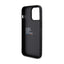 BMW Leather Carbon Blue Line – dėklas iPhone 15 Pro Max (juodas)
