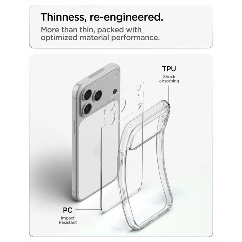 Spigen Ultra Hybrid – dėklas, skirtas iPhone 18 Pro Max / 17 Pro Max (skaidrus)