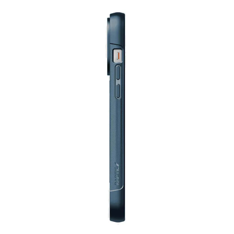 X-Doria Raptic Clutch MagSafe – biologiškai skaidus dėklas, skirtas iPhone 14 Pro Max (išbandyta atsparumas kritimui iš 3 m) (Marine Blue)
