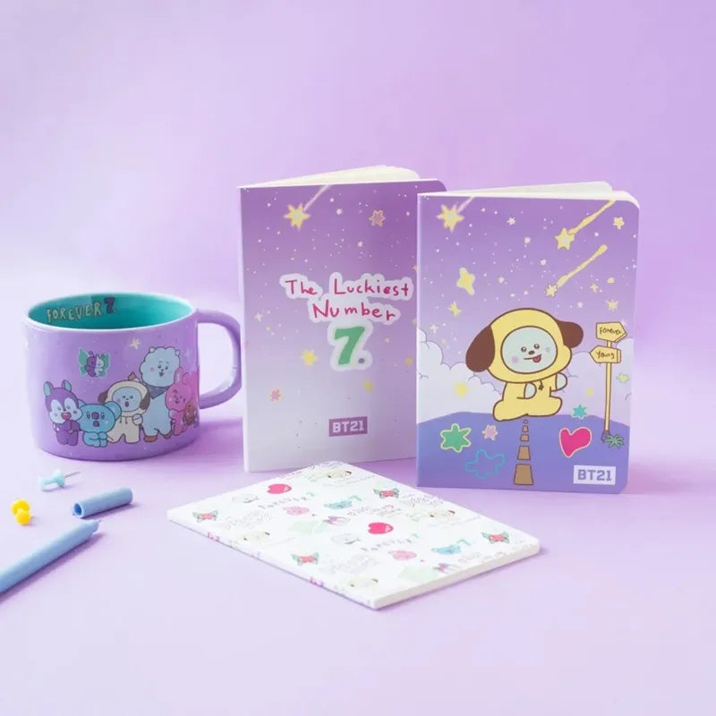 BT21 – A6 CHIMMY sąsiuvinių rinkinys (3 vnt.)