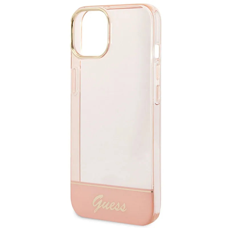Guess Translucent – dėklas iPhone 14 Plus (rožinis)