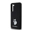 Karl Lagerfeld Silicone Choupette Metal Pin – dėklas Samsung Galaxy S24+ (juodas)