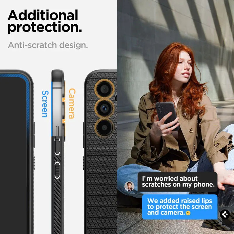 Spigen Liquid Air – dėklas Samsung Galaxy A54 5G (juodas)