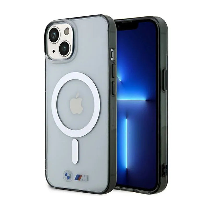 BMW Silver Ring MagSafe - Dėklas, skirtas iPhone 14 Plus (skaidrus)
