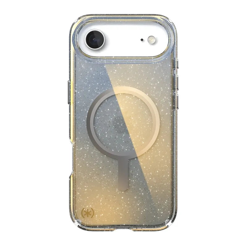 Speck Presidio Lux MagSafe - dėklas iPhone Air (Hyper Mirror Glitter / Silver Metallic)