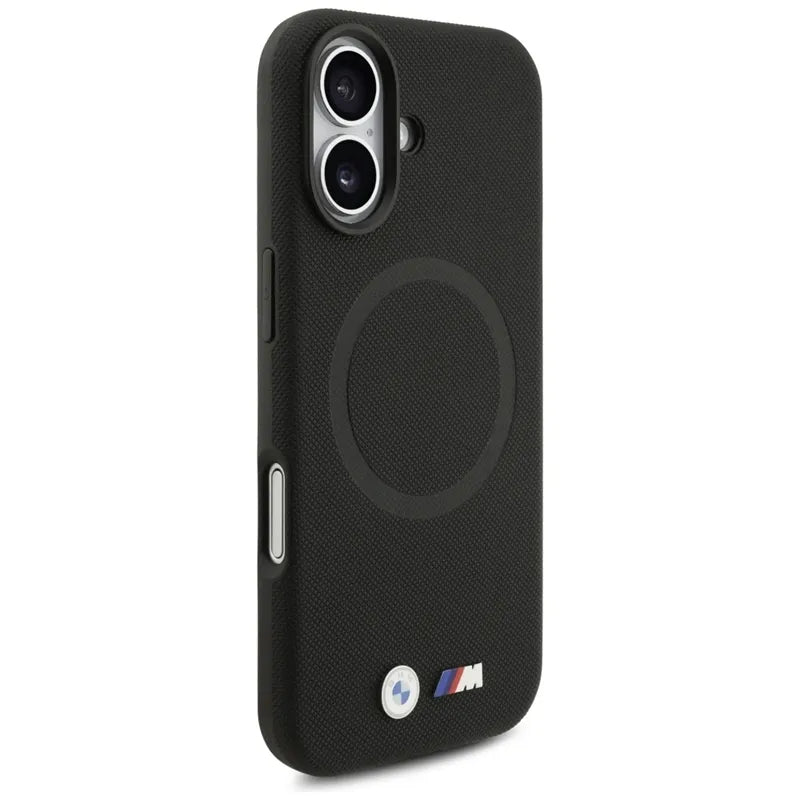 BMW M FW Metal Logo MagSafe – dėklas iPhone 17 (juodas)