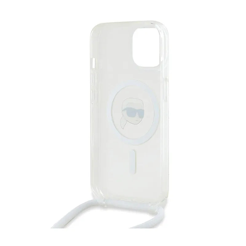 Karl Lagerfeld Crossbody IML Karl Head MagSafe - iPhone 15 / 14 / 13 dėklas (skaidrus)