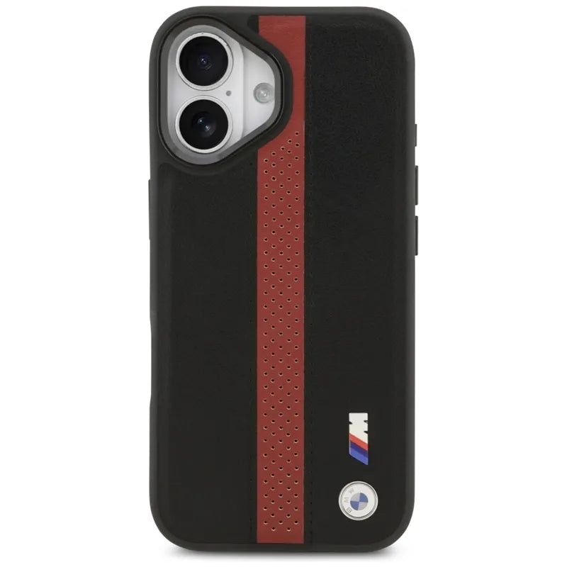BMW M Perforated Stripe Logo MagSafe – iPhone 17 dėklas (raudonas)