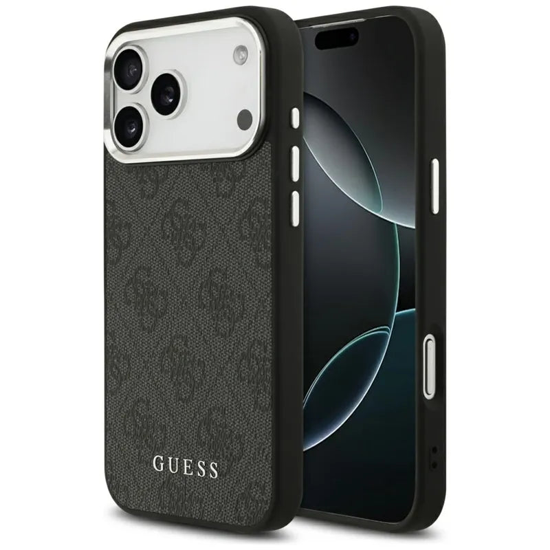 Guess 4G Classic Logo MagSafe – iPhone 17 Pro Max dėklas (juodas)