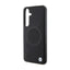 BMW Leather Half Textured & Circle MagSafe dėklas Samsung Galaxy S24+ telefonui (juodas)