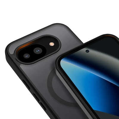 Crong Hybrid Matte Magnetic – MagSafe dėklas, skirtas Google Pixel 10a (juodas)