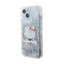 Hello Kitty Liquid Glitter Charms Kitty Head – dėklas iPhone 15 (sidabrinis)