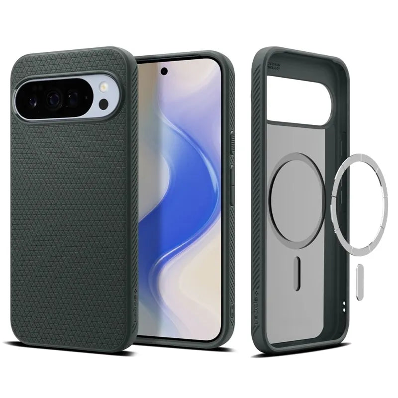 Spigen Liquid Air Mag MagSafe – dėklas Google Pixel 10 Pro XL (Abyss Green)