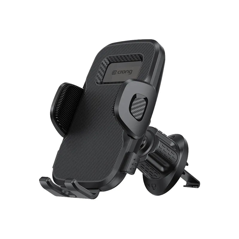 Crong Carclip Air Vent – universalus automobilinis telefono laikiklis į ventiliacijos groteles (juodas)