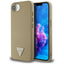 Guess Grained Triangle MagSafe – dėklas iPhone 16e telefonui (rudas)