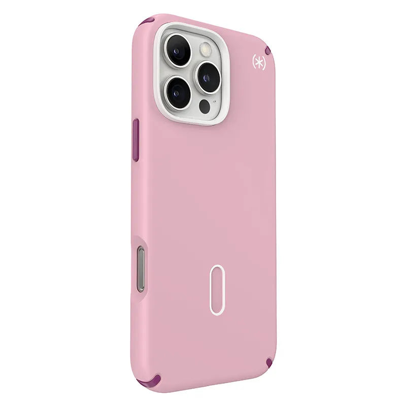 Speck Presidio2 Pro ClickLock & MagSafe dėklas - iPhone 16 Pro Max (Wednesday Pink / Boysenberry Purple / White)