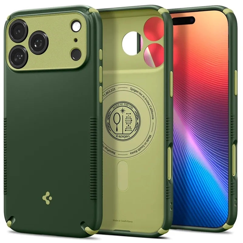 Spigen Nano Pop Mag MagSafe – dėklas, skirtas iPhone 18 Pro Max / 17 Pro Max (Avo Green)