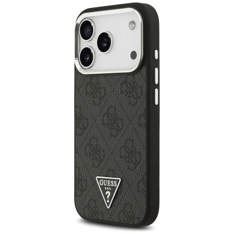 Guess 4G Triangle Logo MagSafe – Dėklas iPhone 17 Pro (juodas)