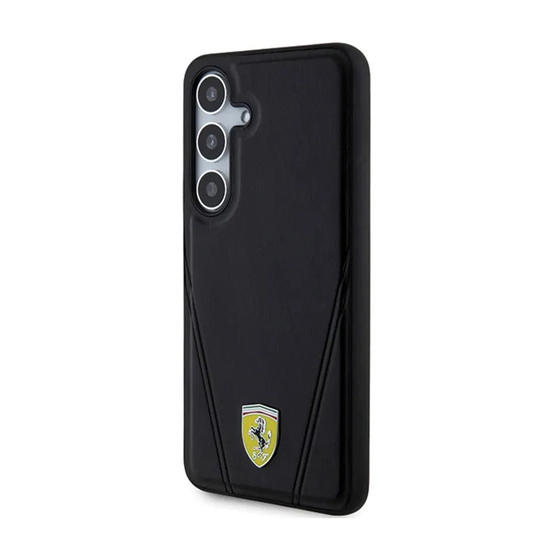 Ferrari Hot Stamp V Lines MagSafe – Samsung Galaxy S24+ dėklas (juodas)