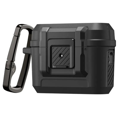 Spigen Lock Fit – šarvuotas dėklas, skirtas Apple AirPods Pro 3 (matinė juoda)