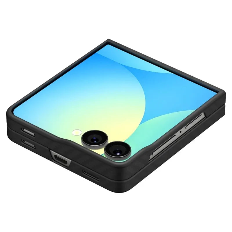 Spigen Airskin Aramid – dėklas Samsung Galaxy Z Flip 7 (juodas)