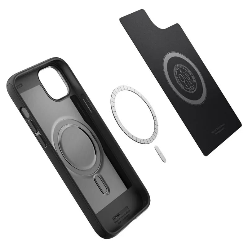 Spigen Mag Armor – dėklas iPhone 15 Plus / iPhone 14 Plus (juodas)