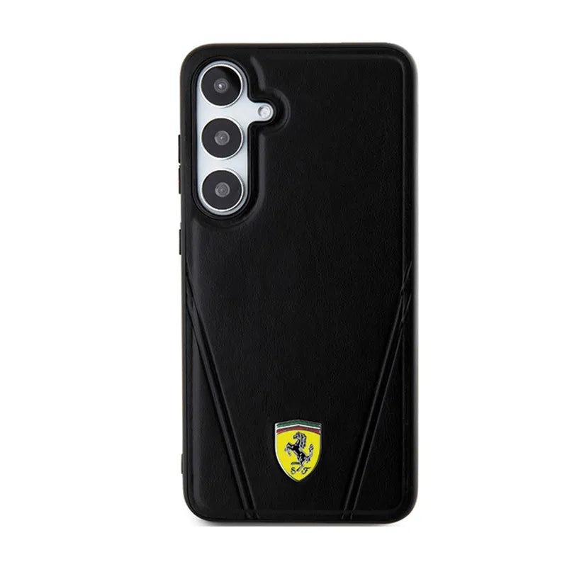 Ferrari Hot Stamp V Lines MagSafe – Samsung Galaxy S24+ dėklas (juodas)