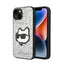 Karl Lagerfeld NFT Glitter Choupette Patch – dėklas iPhone 14 Plus (sidabrinis)