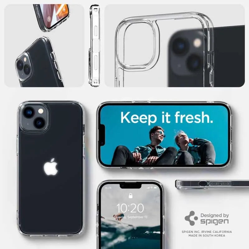 Spigen Ultra Hybrid Matte – dėklas, skirtas iPhone 15 Plus / iPhone 14 Plus (matinis skaidrus)