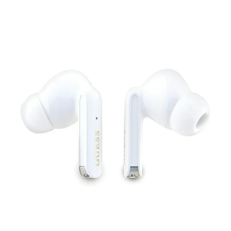 Guess Glitter Gradient – TWS „Bluetooth“ ausinės + įkrovimo dėklas (violetinės)