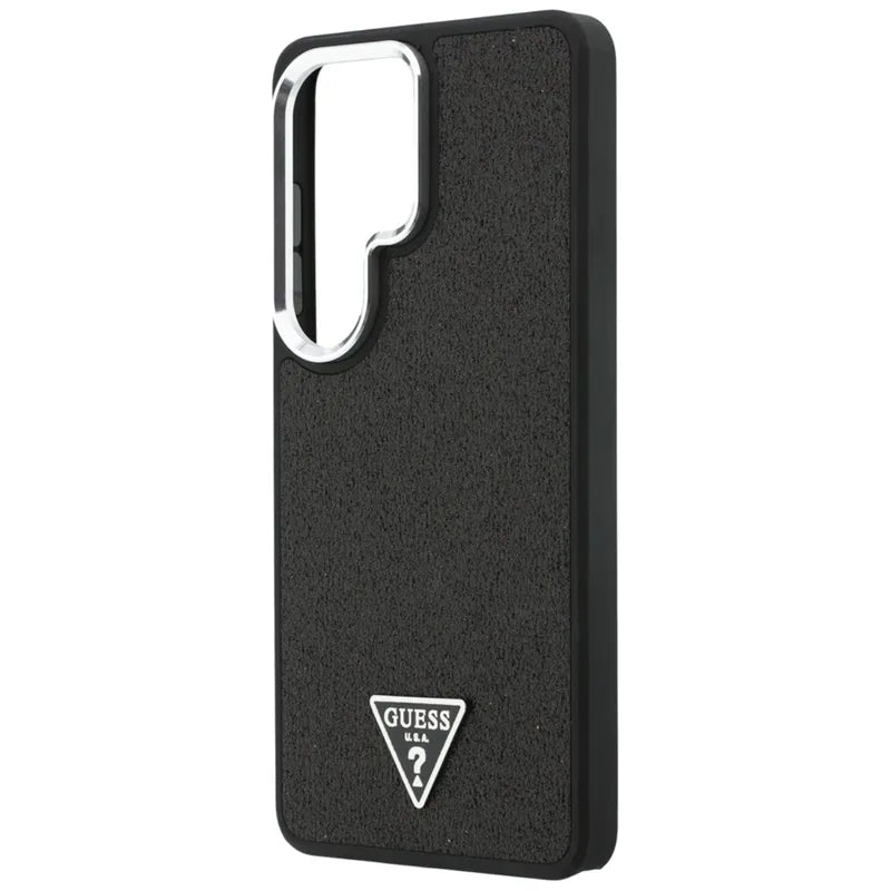 Guess Fixed Glitter Triangle MagSafe – Samsung Galaxy S26 Ultra dėklas (juodas)
