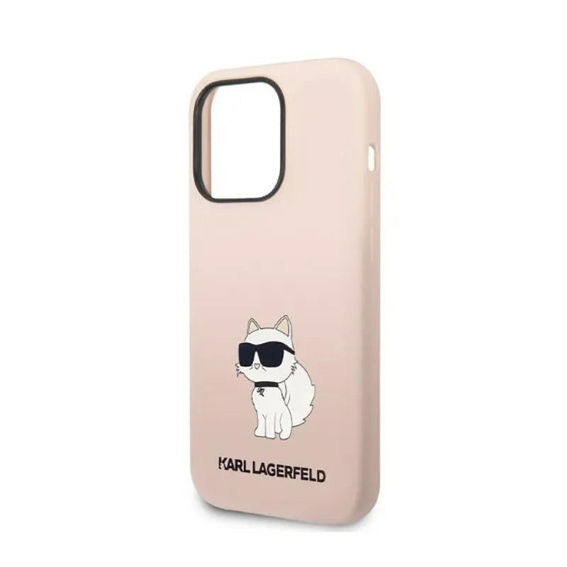Karl Lagerfeld Silicone NFT Choupette – Dėklas skirtas iPhone 14 Pro (rožinis)